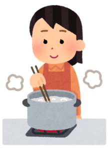 料理を作る女性